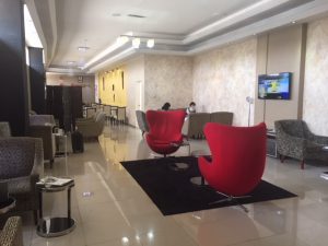 Kenya Airways business class lounge in Nairobi